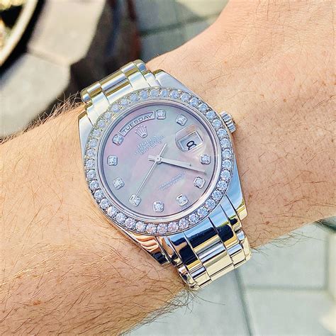 rolex platinum diamond pearlmaster price|platinum rolex with diamonds.